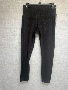 Legend Black High-Waist Leopard Print Leggings